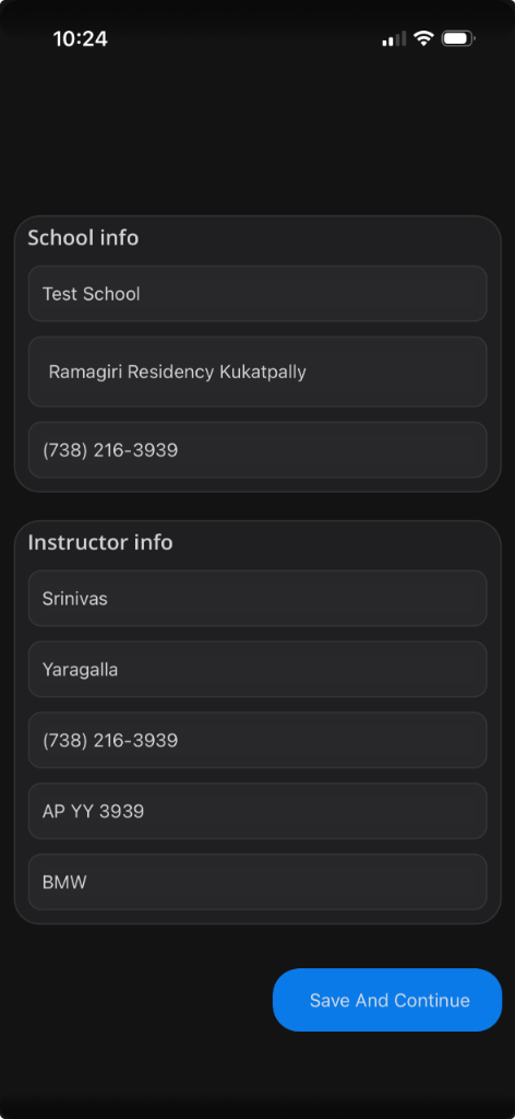 Instructor Profile Setup